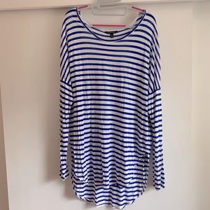 STRIPED TUNIC LENGTH TEE